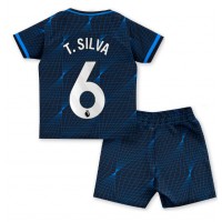 Dres Chelsea Thiago Silva #6 Preč pre deti 2023-24 Krátky Rukáv (+ trenírky)